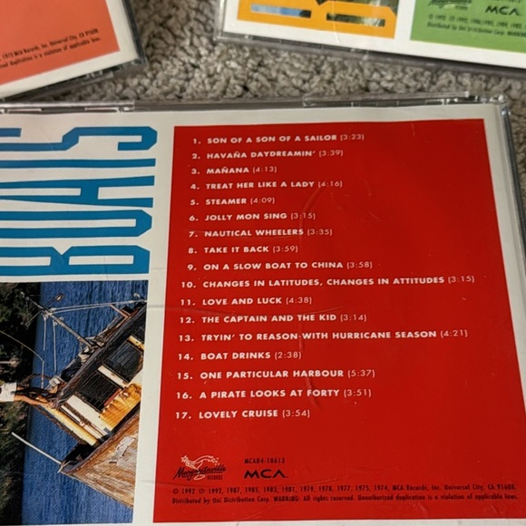 Jimmy Buffett “Beaches, Bars & Boats” CDs - preowned see pics for songs/cond - Picture 4 of 5